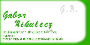 gabor mikulecz business card